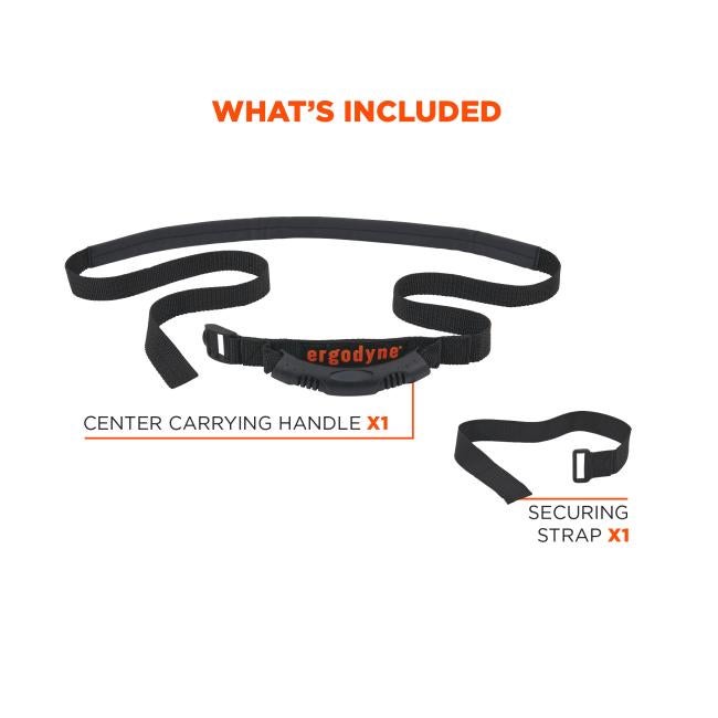 What’s included: One center carrying handle and one securing strap.