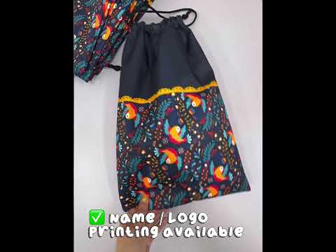 Custom Batik Drawstring Bag