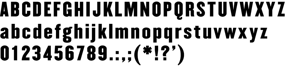 Champion HTF Welterweight typeface