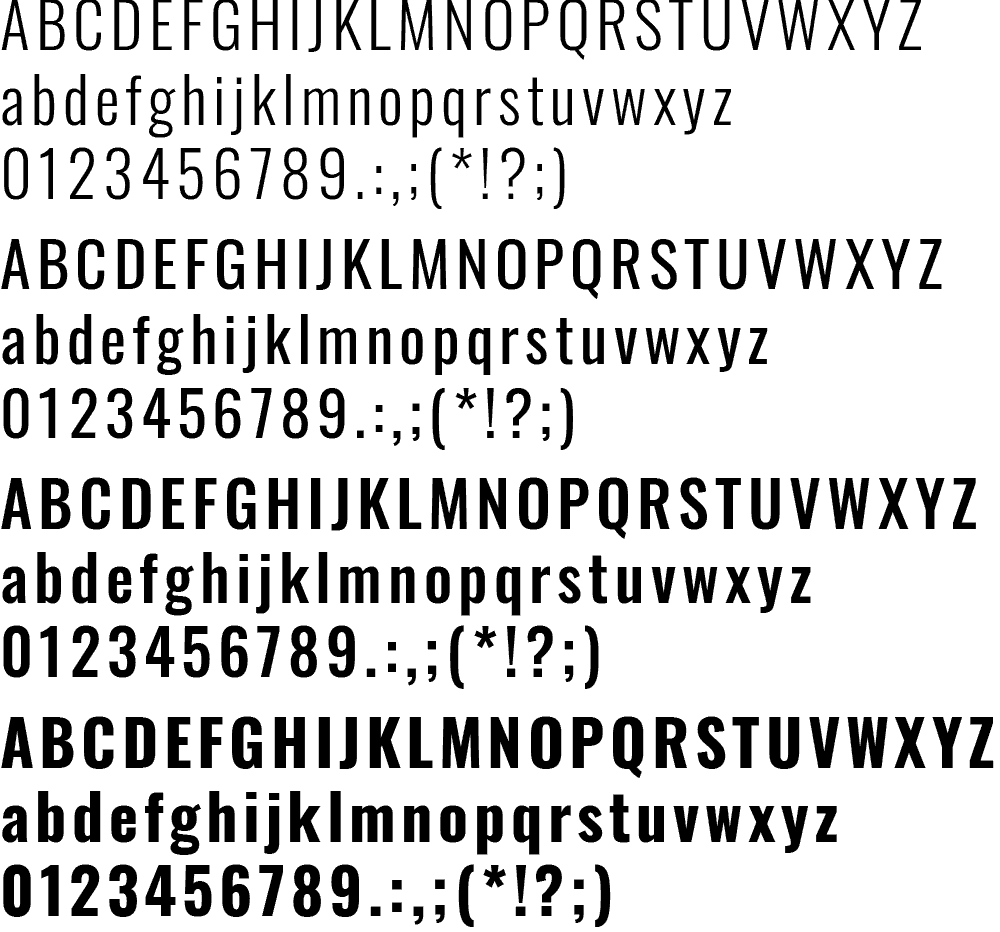 Oswald typeface