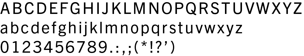 Trade Gothic Next LT Pro typeface