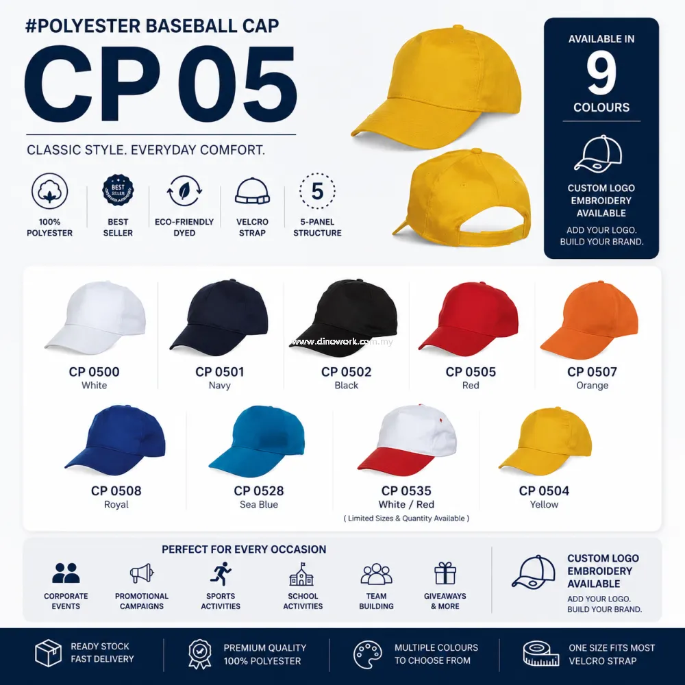 Polyester Baseball Cap CP05 (5 Panels)