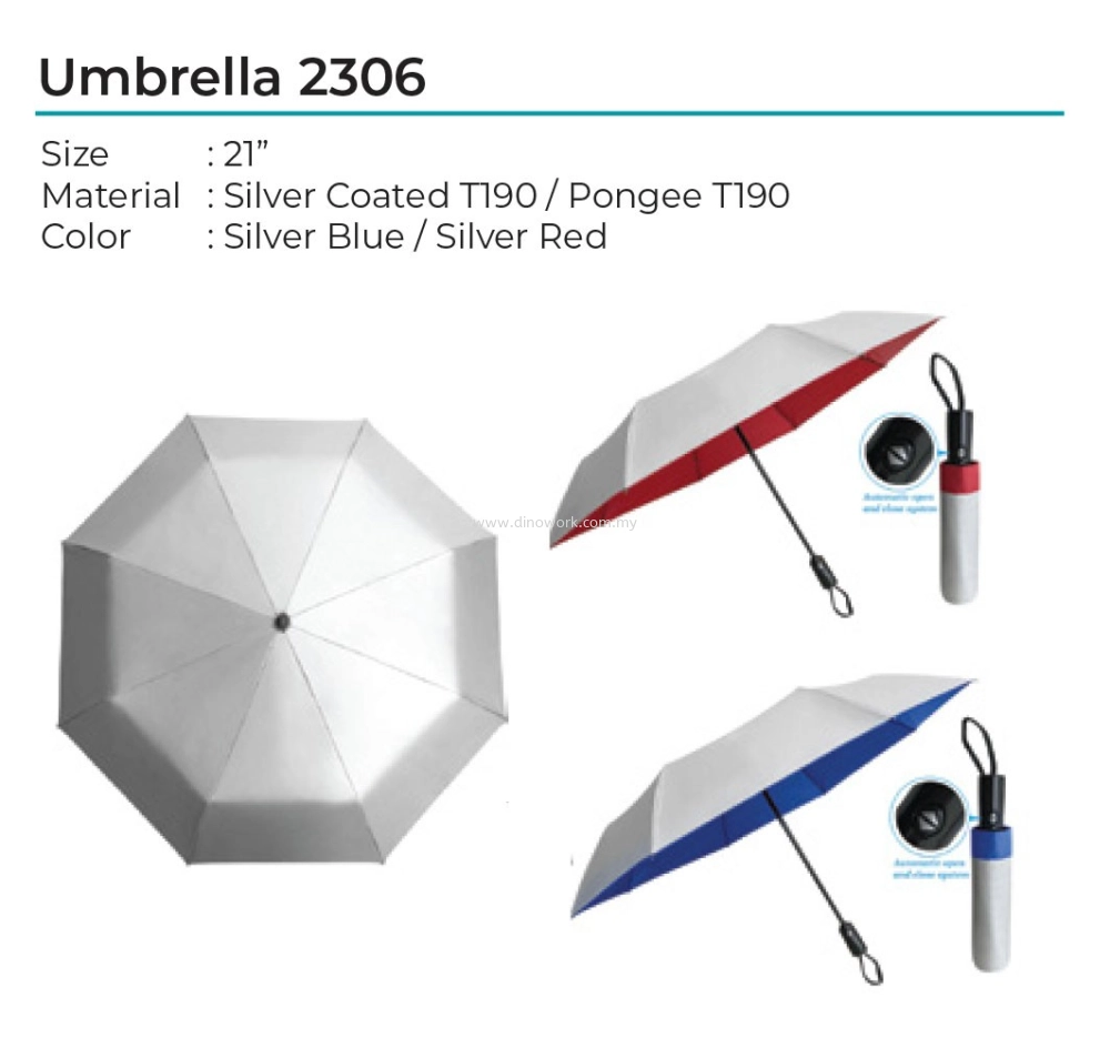 UV Protection Auto Open & Close Folding Umbrella 2306