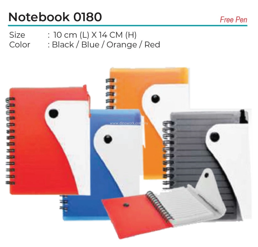 PVC A6 Notebook with Pen 0180