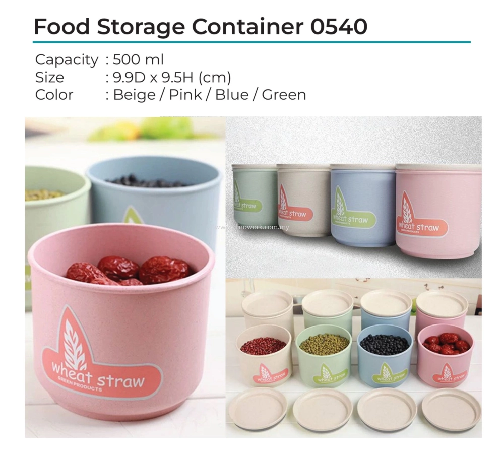 Wheat Straw Food Storage Container 0540