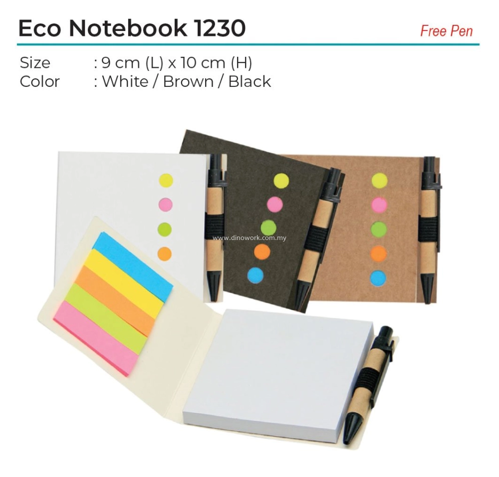 Eco Memopad with Post-It Note & Pen 1230