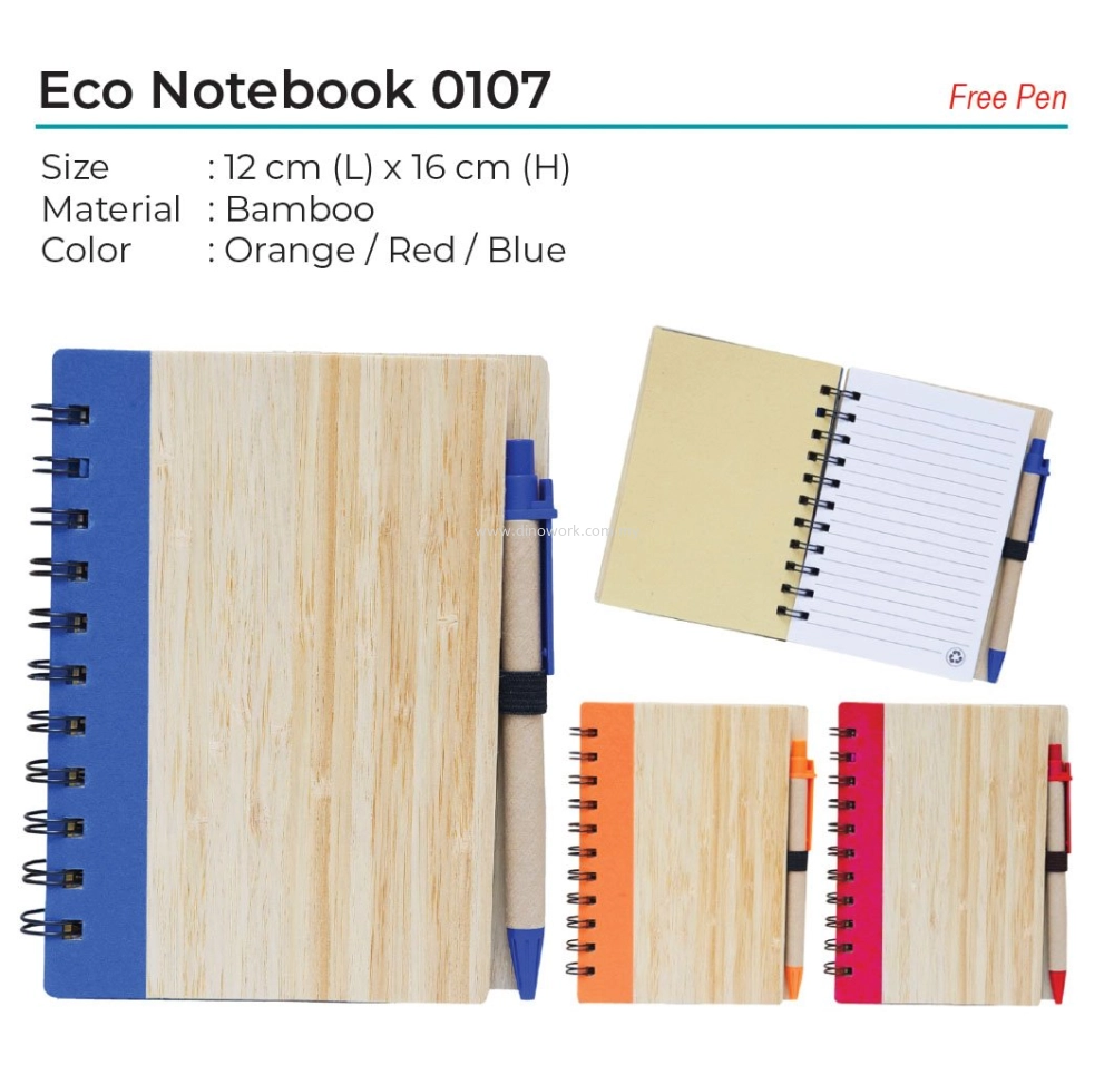 Eco Notebook with Pen 0107