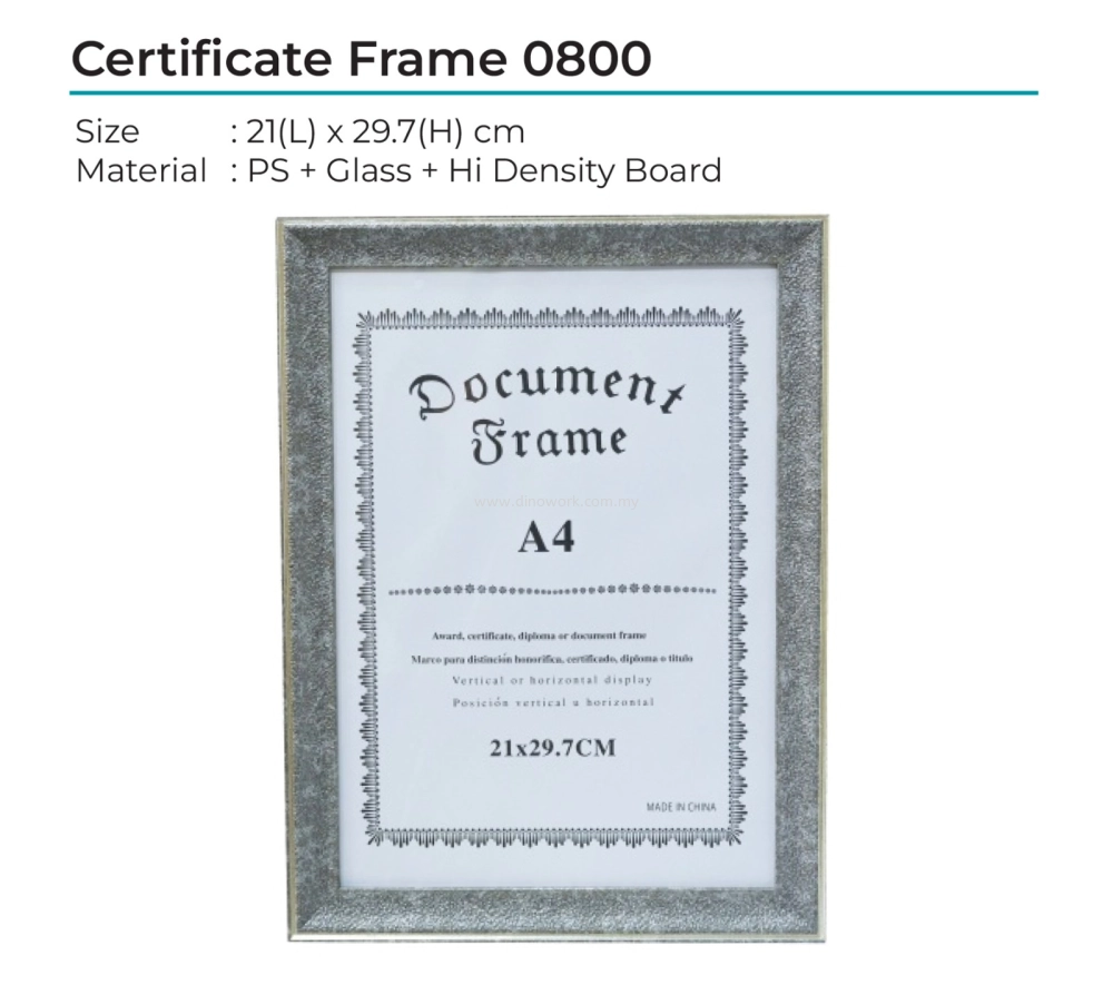 Certificate Frame 0800