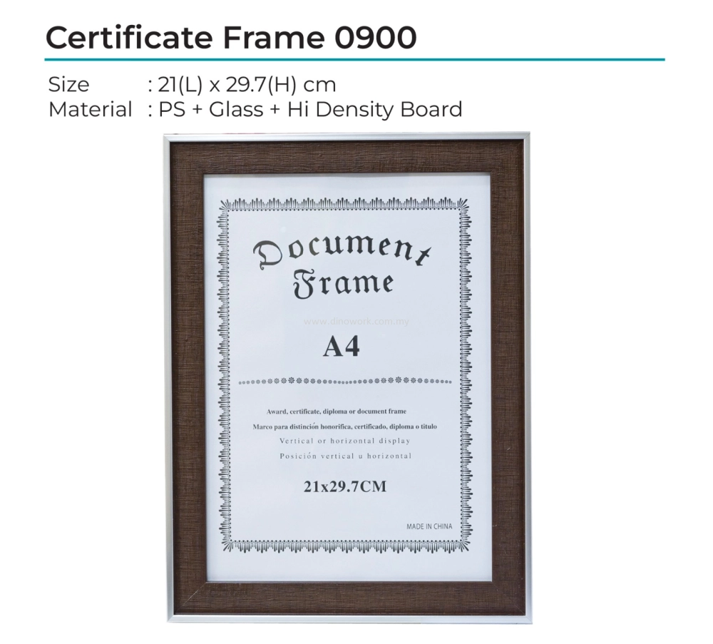 Certificate Frame 0900
