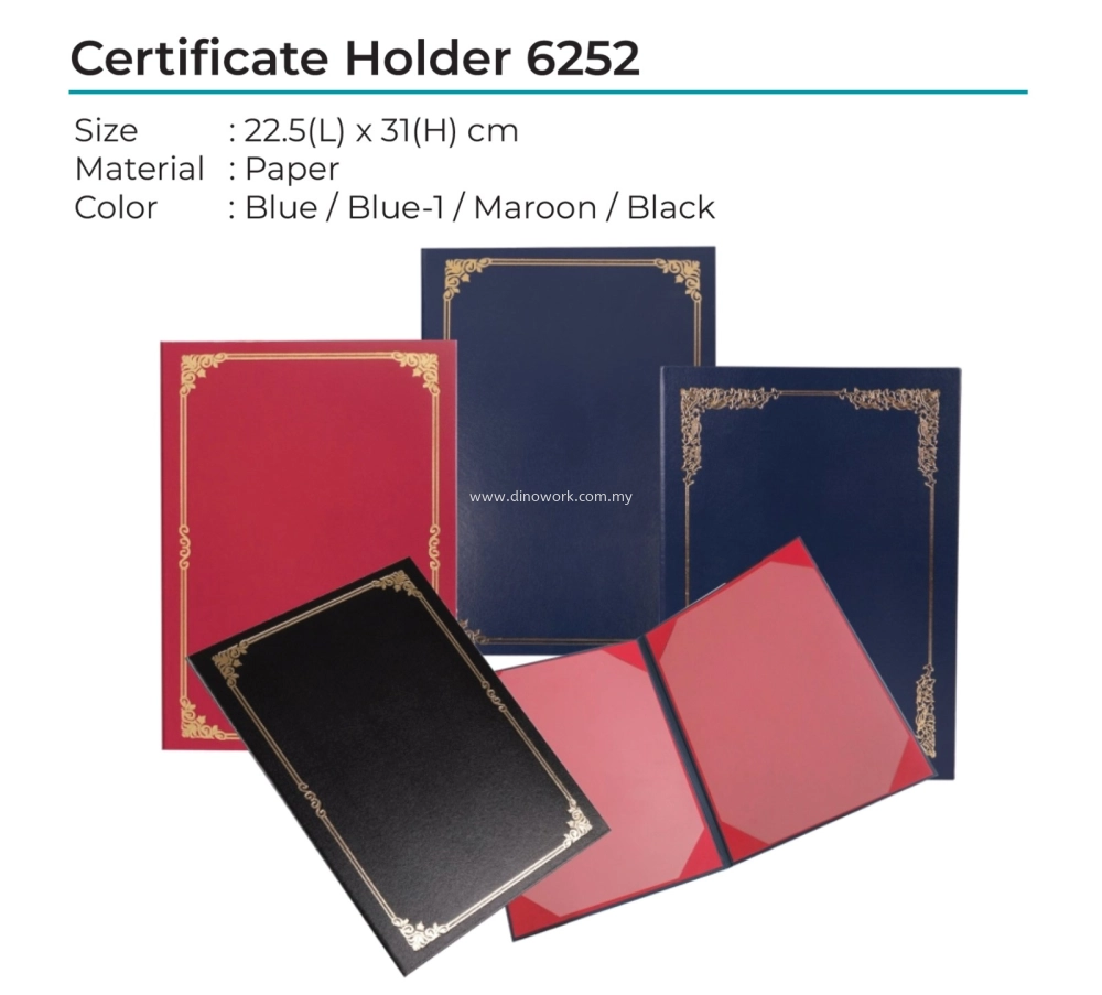 Certificate Folder 6252 (2 sided)