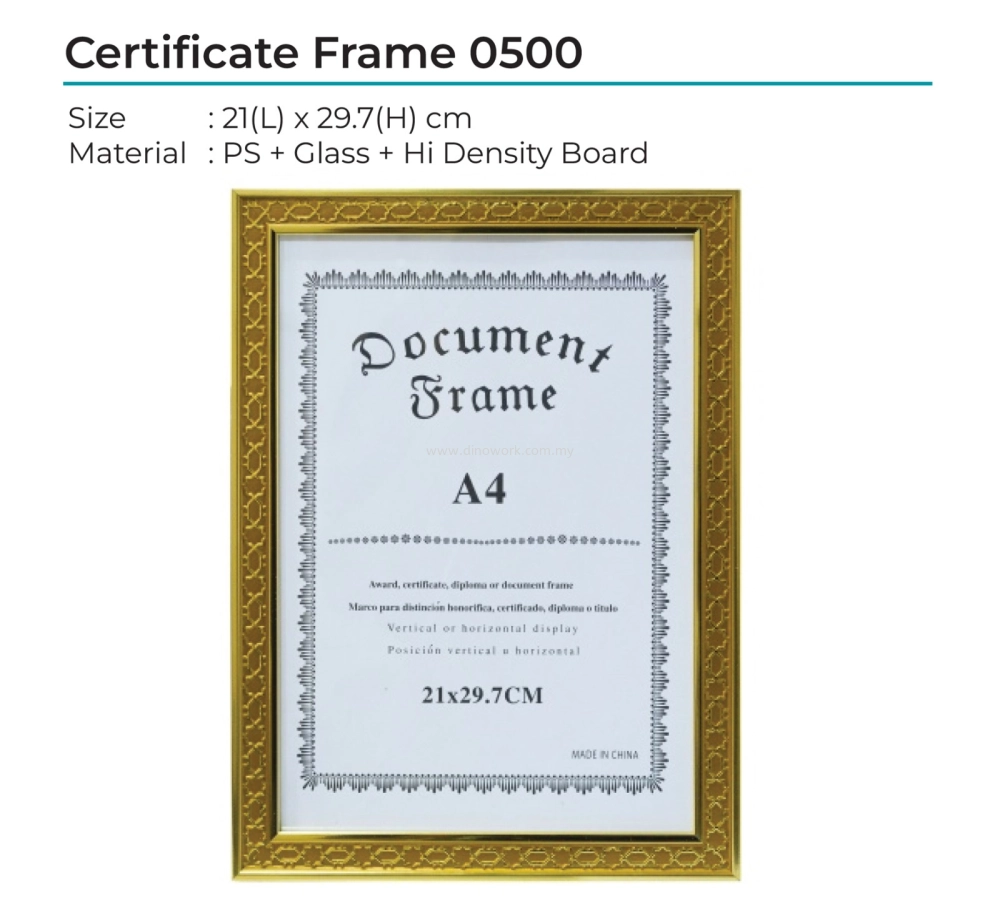 Certificate Frame 0500