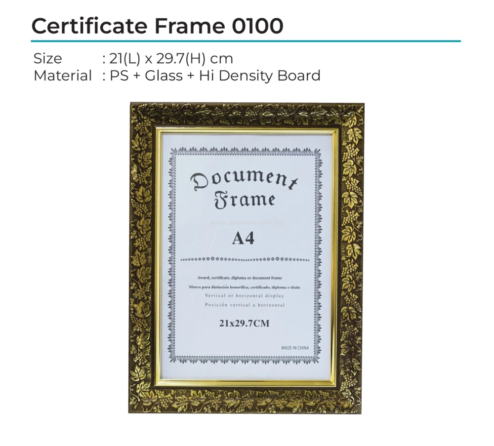 Certificate Frame 0100