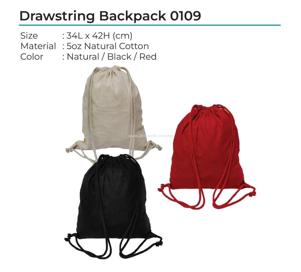 Canvas Drawstring Backpack 0109