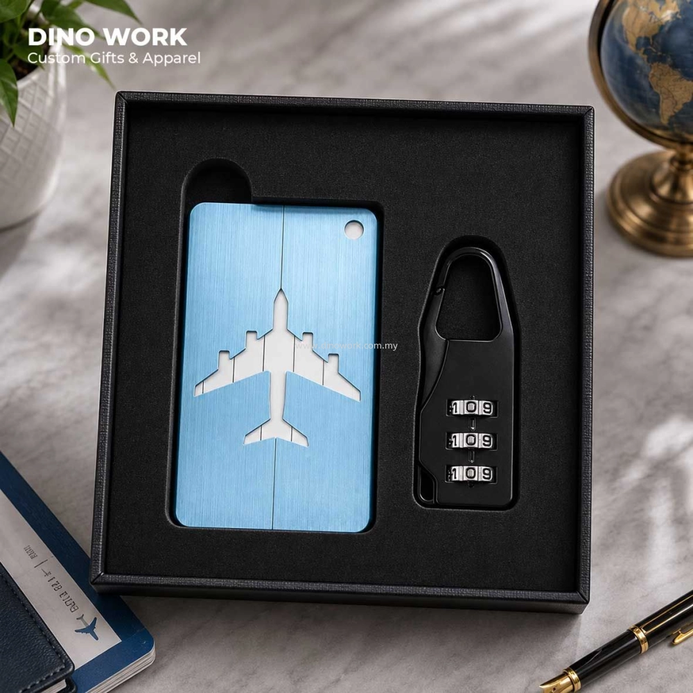 Travel Gift Set | Luggage Tag & Padlock (2 in 1)