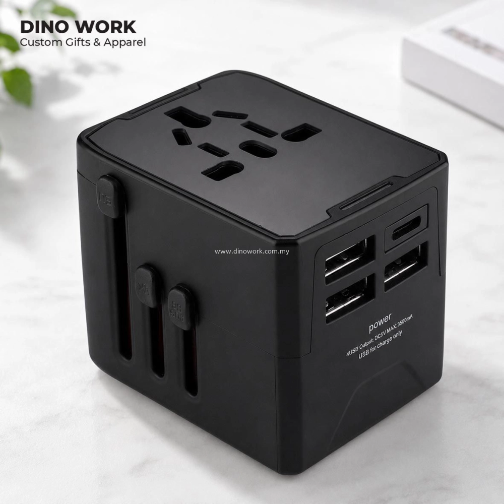 Travel Adapter with 3xUSB & 1xType-C | Make To Order