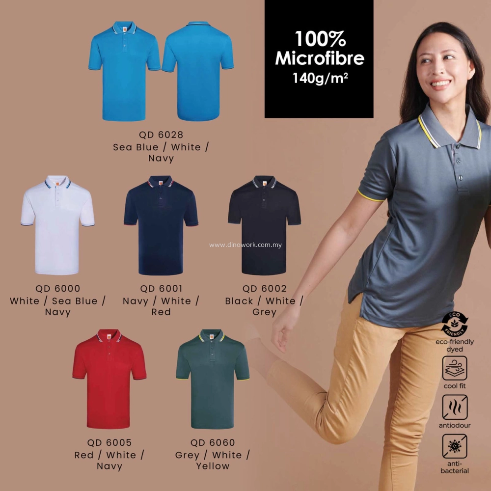 Microfiber Collar Short Sleeve T-shirt (140g/m2)