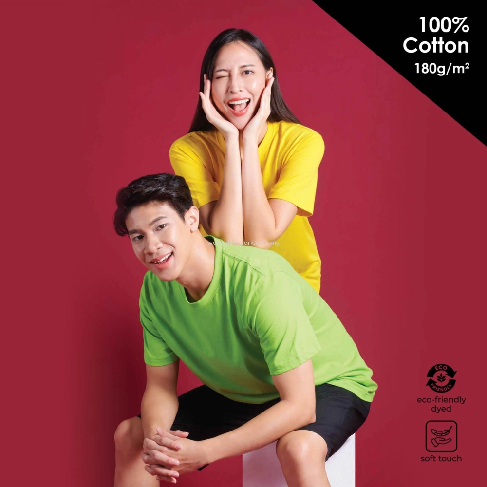 100% Cotton Round Neck T-shirt (180g/m2)
