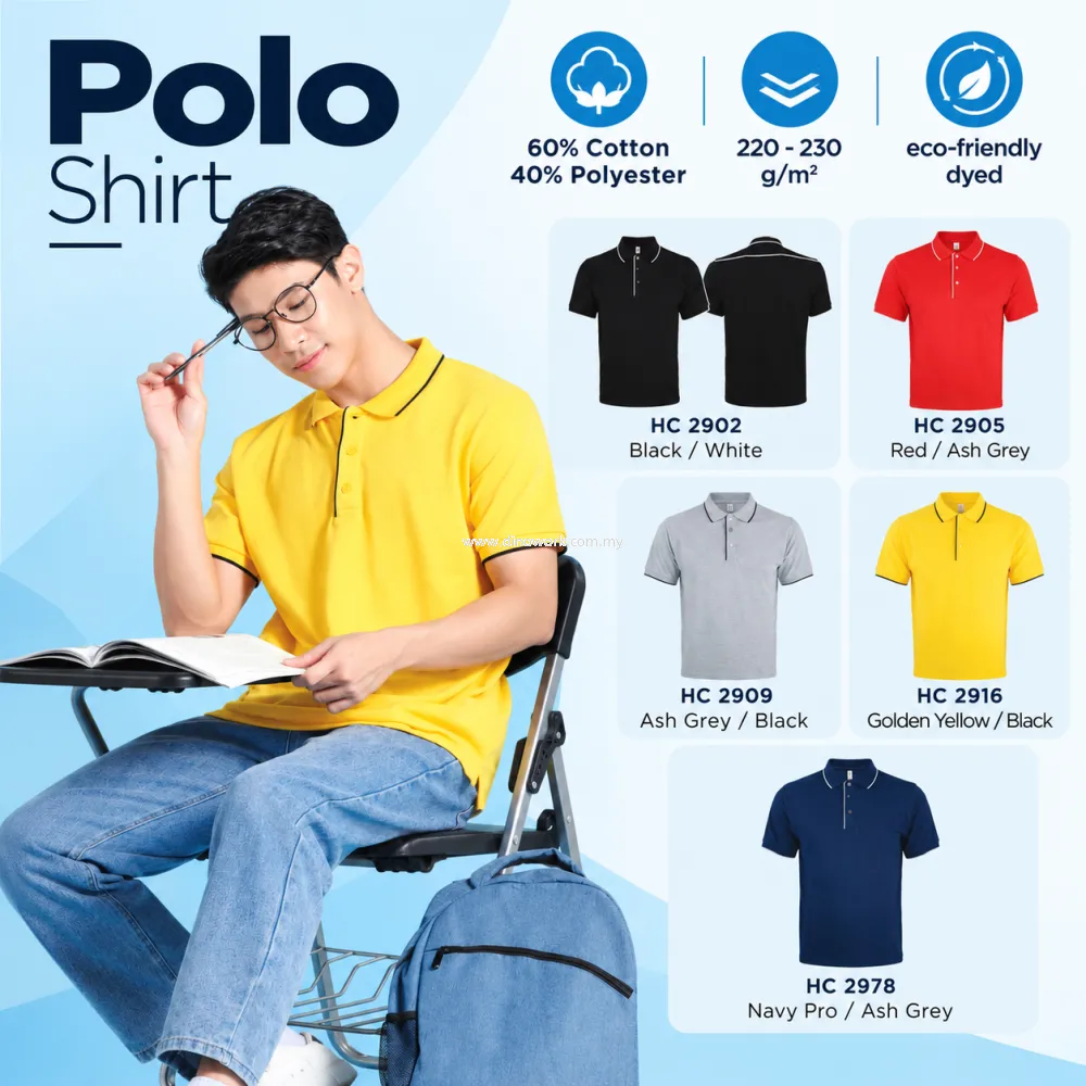 CVC Honeycomb Short Sleeve Polo T-shirt (220-230g/m2)