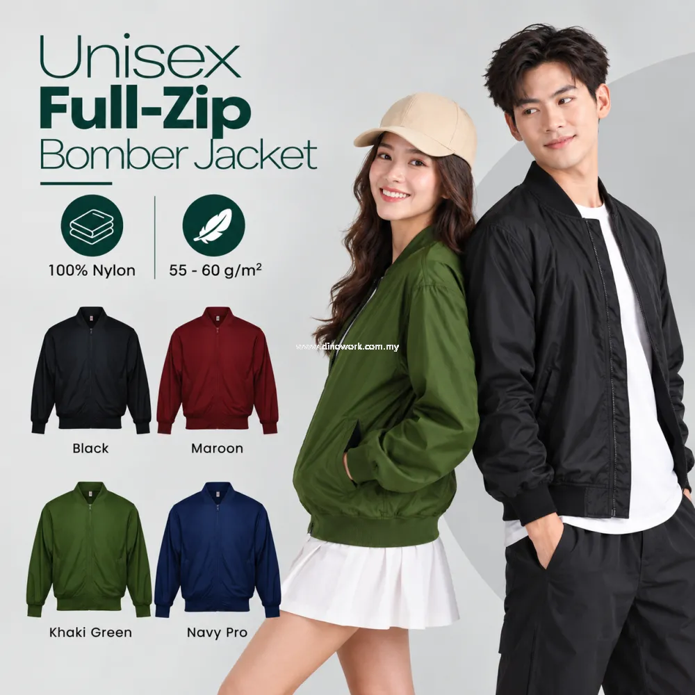 Full-Zip Bomber Jacket (Unisex)