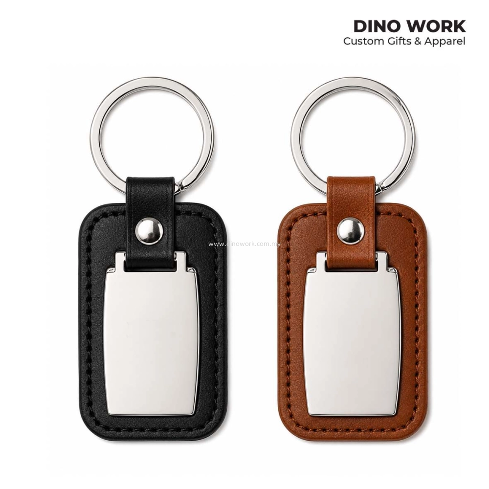 PU Leather + Metal Keychain