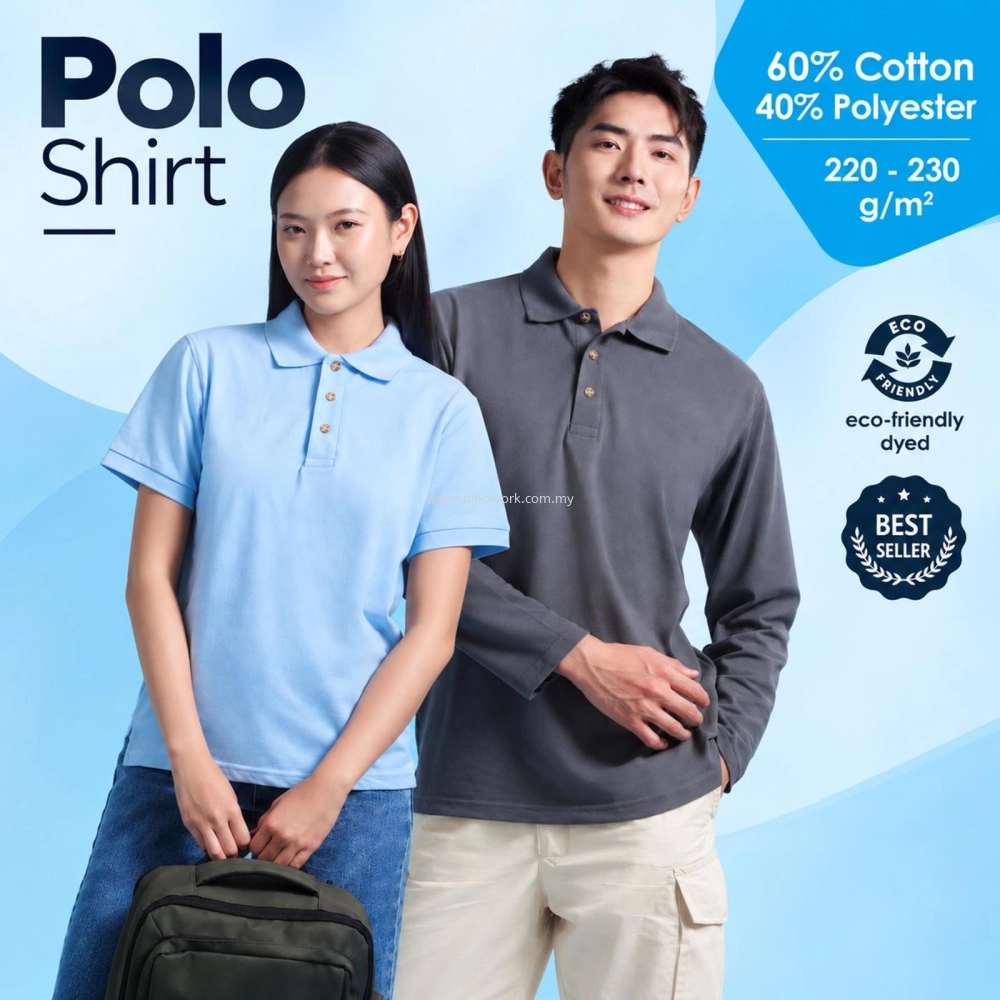 CVC Honeycomb Short Sleeve & Long Sleeve Polo T-shirt (220-230g/m2)