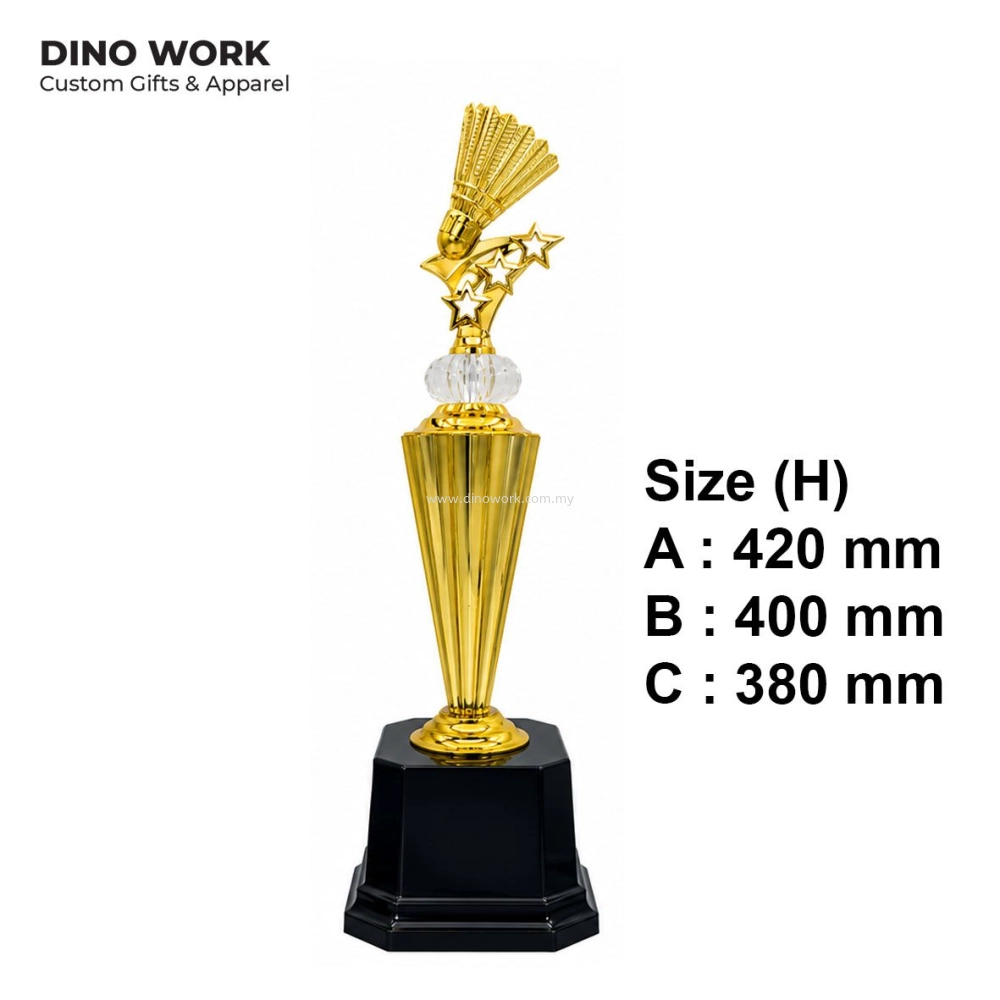 Badminton Trophy | Custom Badminton Awards Malaysia