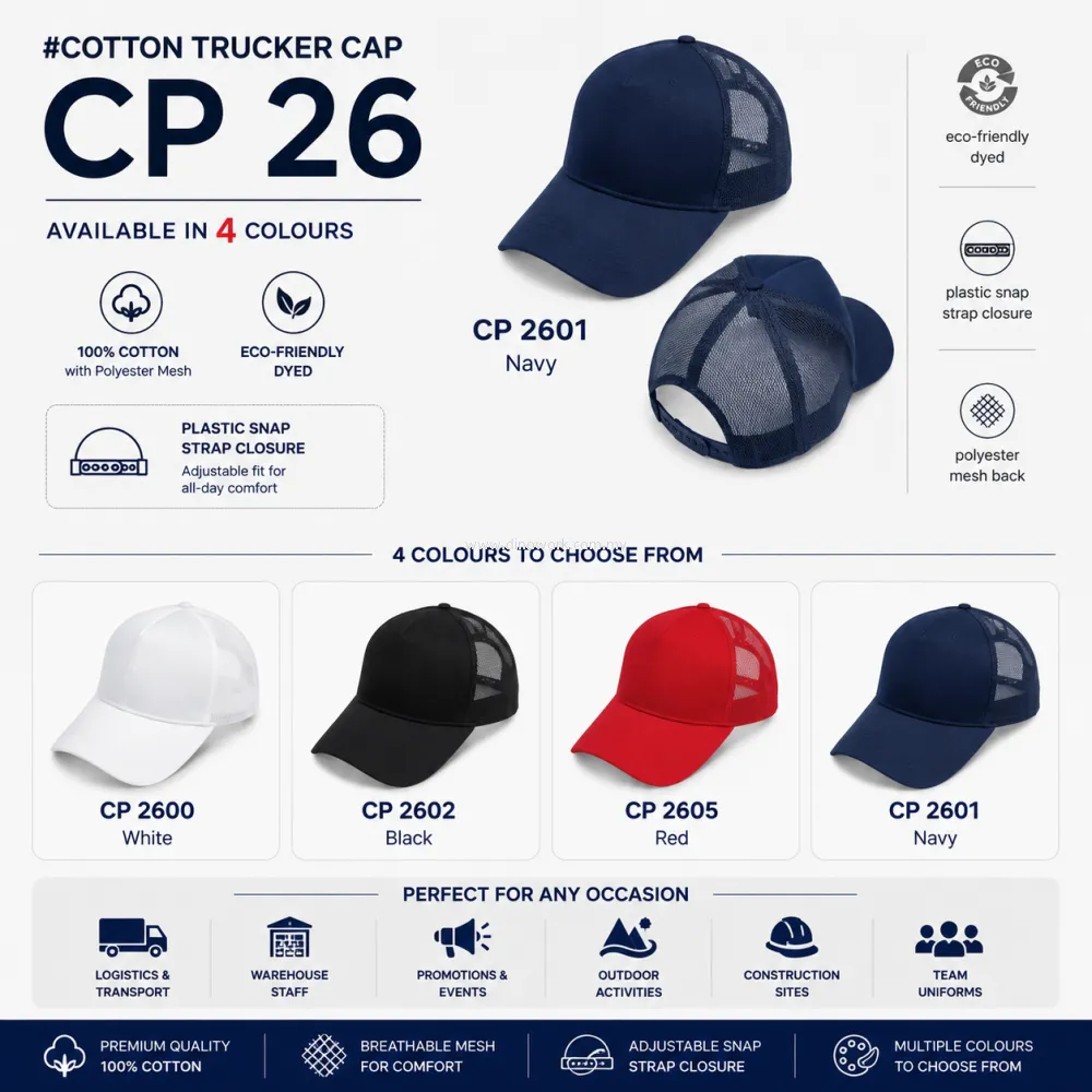 Cotton Trucker Cap CP26