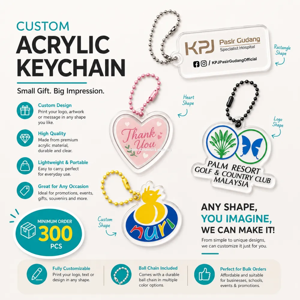 Custom Shape Acrylic Keychain