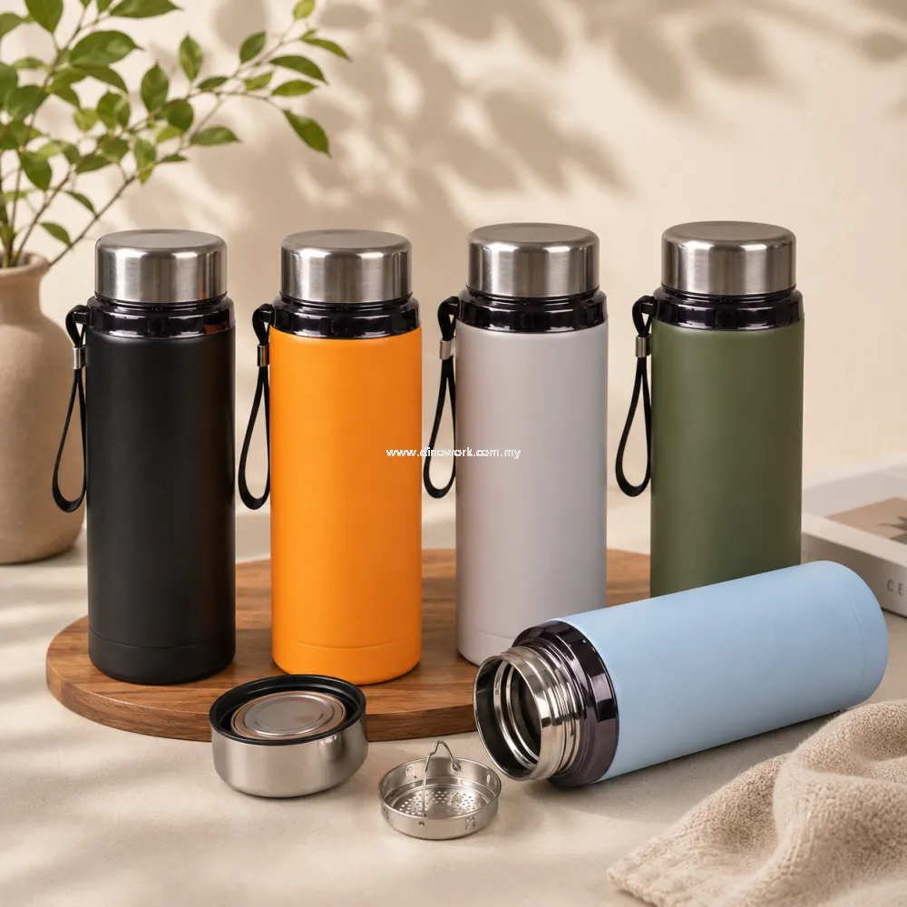 Vacuum Flasks with Wrist Strap 5402