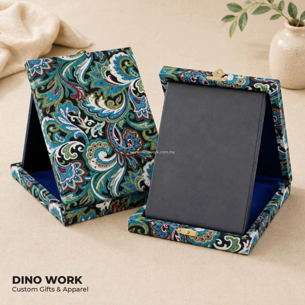 Wooden Award Plaque with Batik Design Velvet Presentation Box