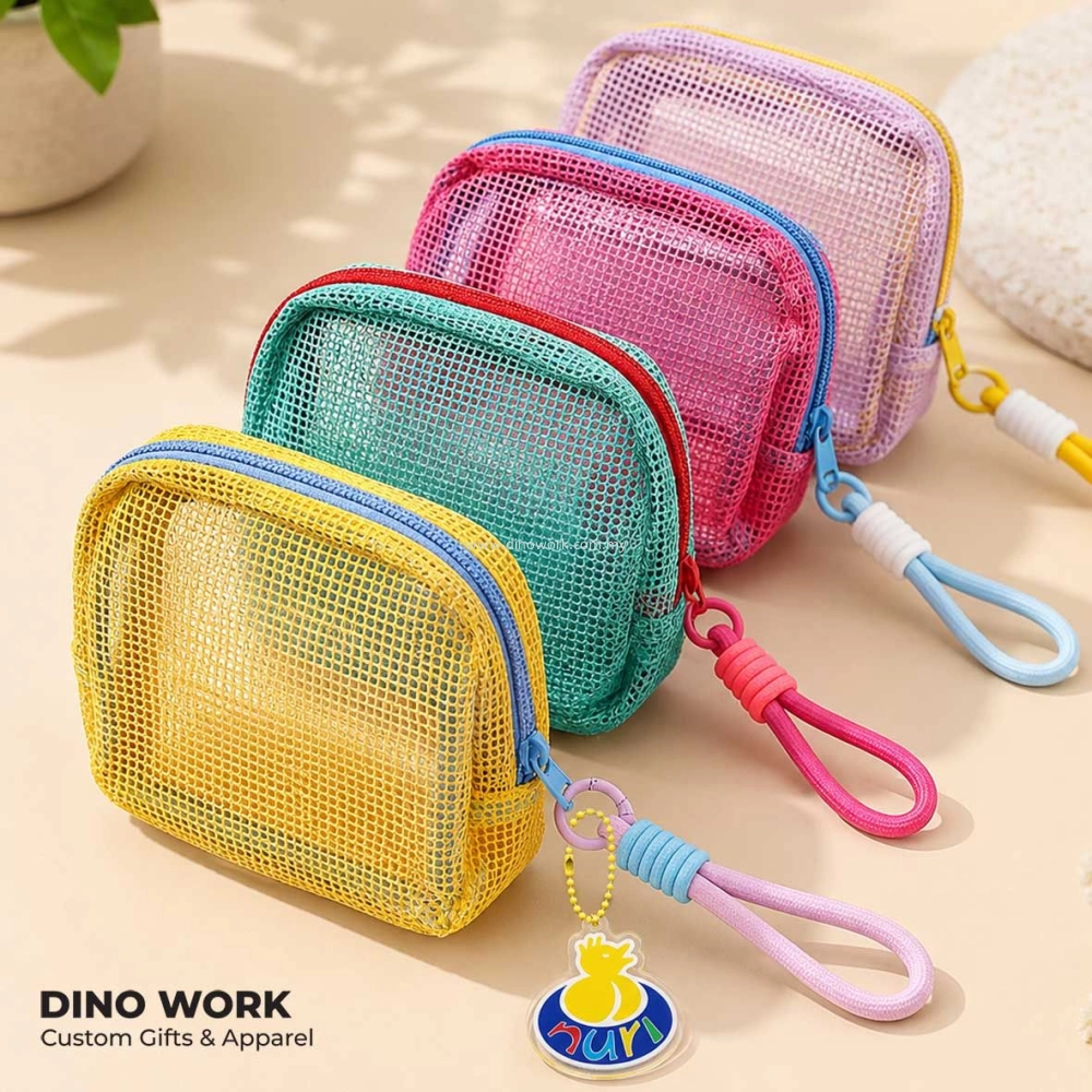 Custom Mesh Storage Pouch with Wrist Strap