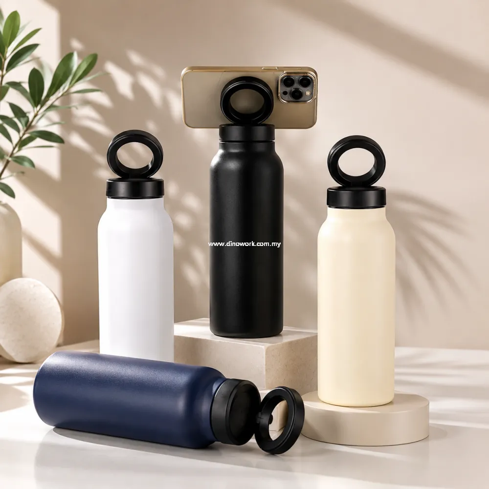Vacuum Flask with Phone Stand 0154
