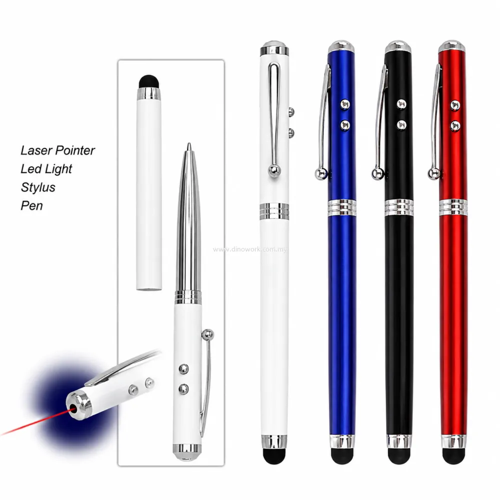 Multi-Function Stylus Pen with LED Light & Laser Pointer