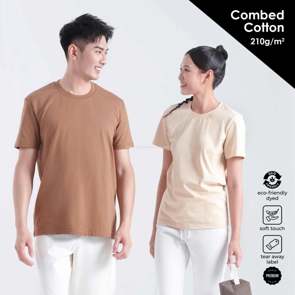 100% Combed Cotton Round Neck T-shirt (210g/m2)