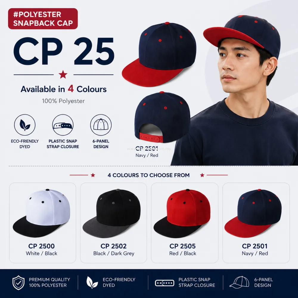 Polyester Snapback Cap CP23 | CP25