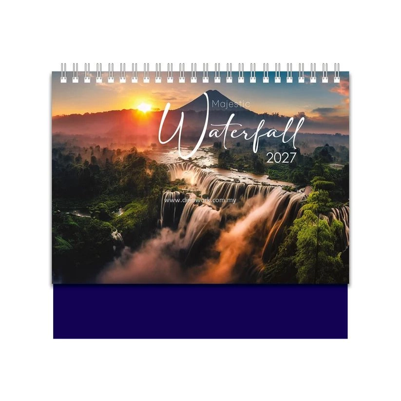 Calendar 2027 (Landscape) Waterfall