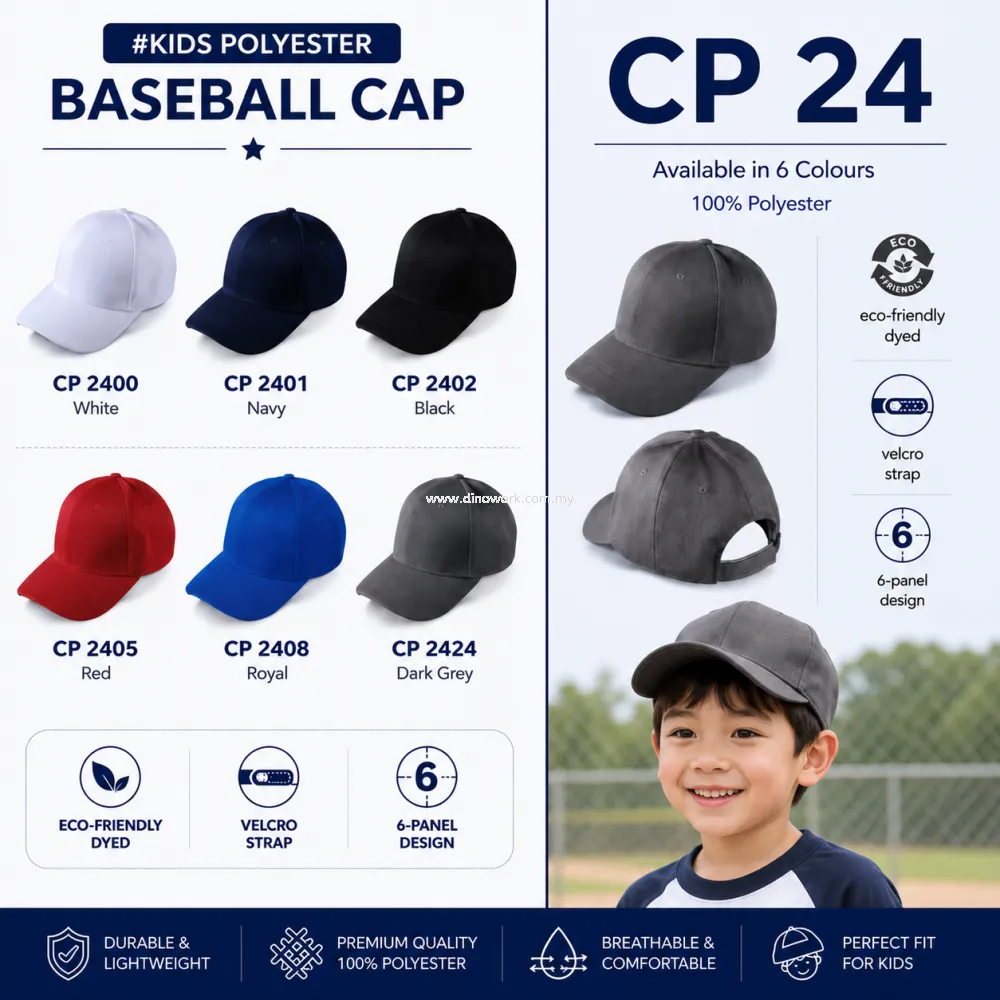 Kids Polyester Baseball Cap CP24