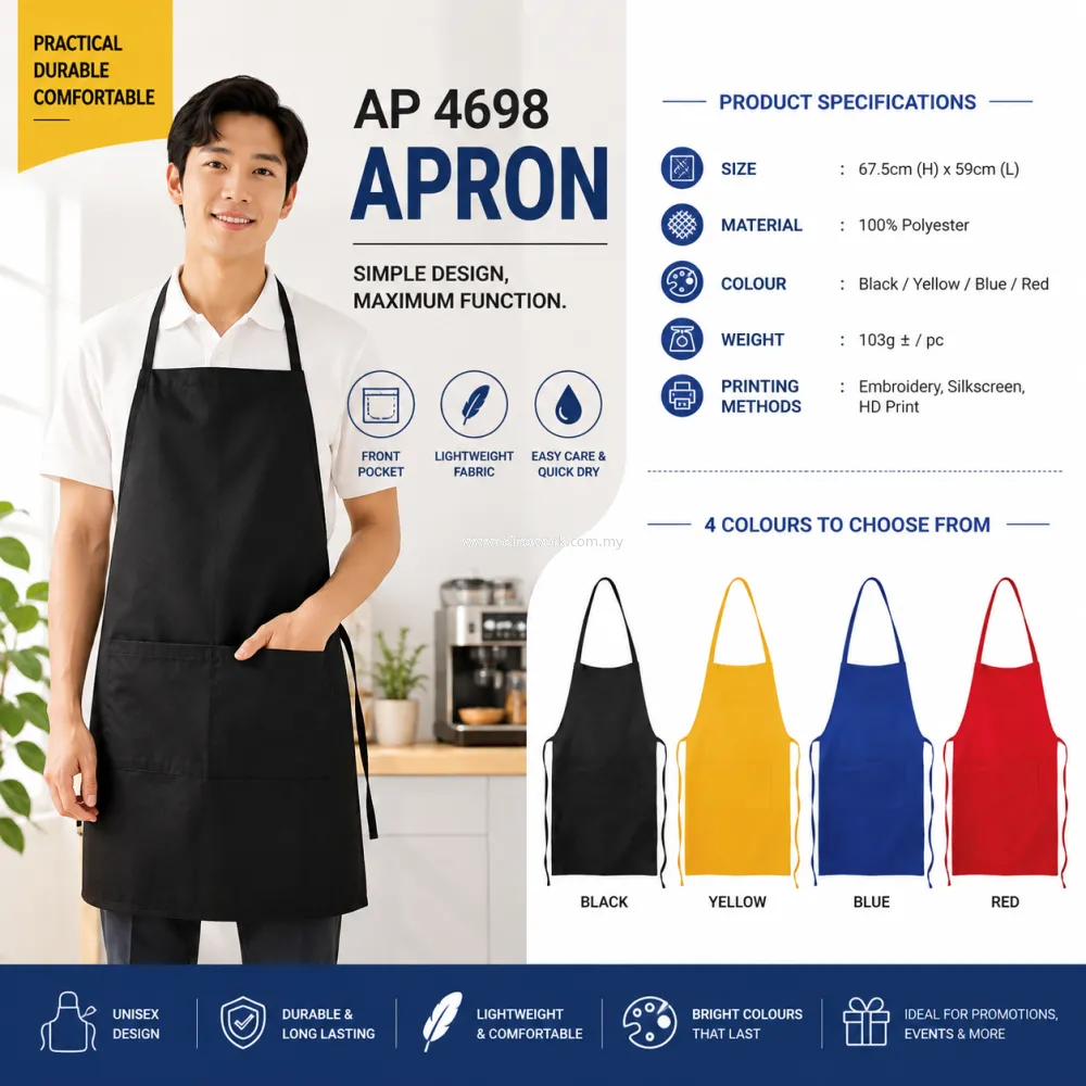 Lightweight Polyester Apron 4698
