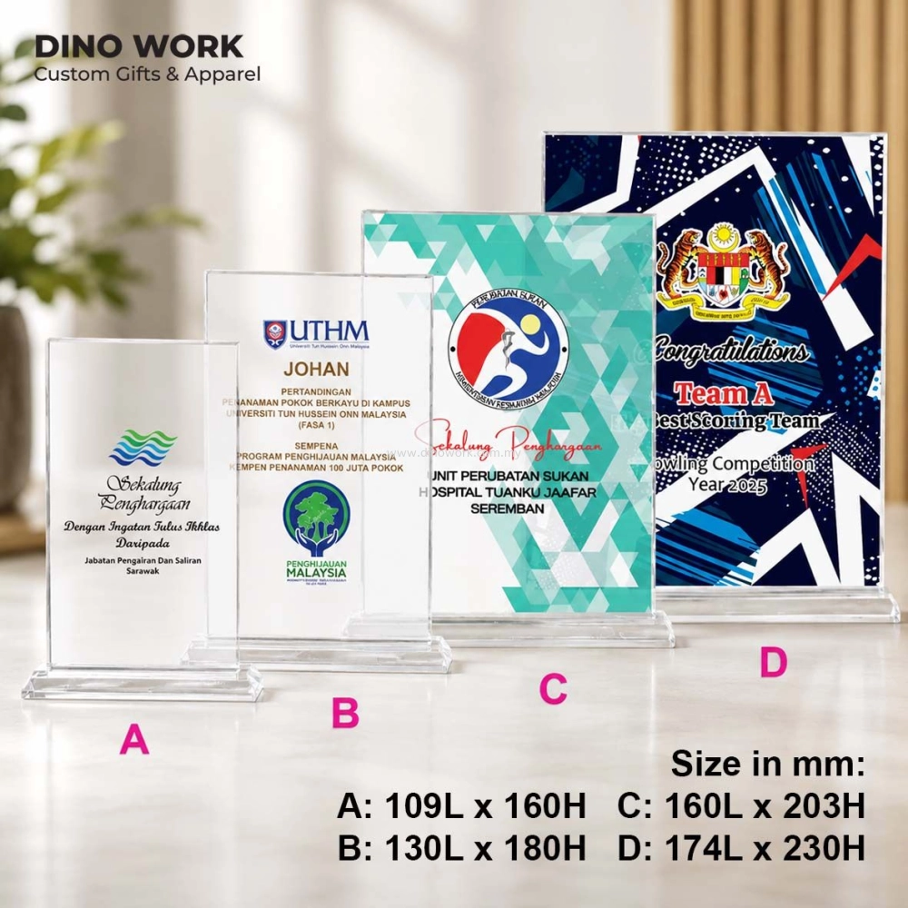 Budget-Series Crystal Trophy Award with Full Color Print